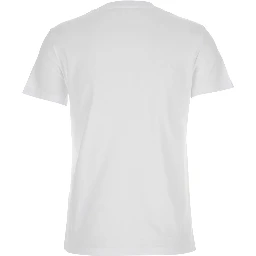White T-Shirt with Logo Printed on the Chest in Cotton Woman