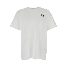 White T-Shirt with Logo Printed on the Front and Maxi Logo on the Back in Cotton Man