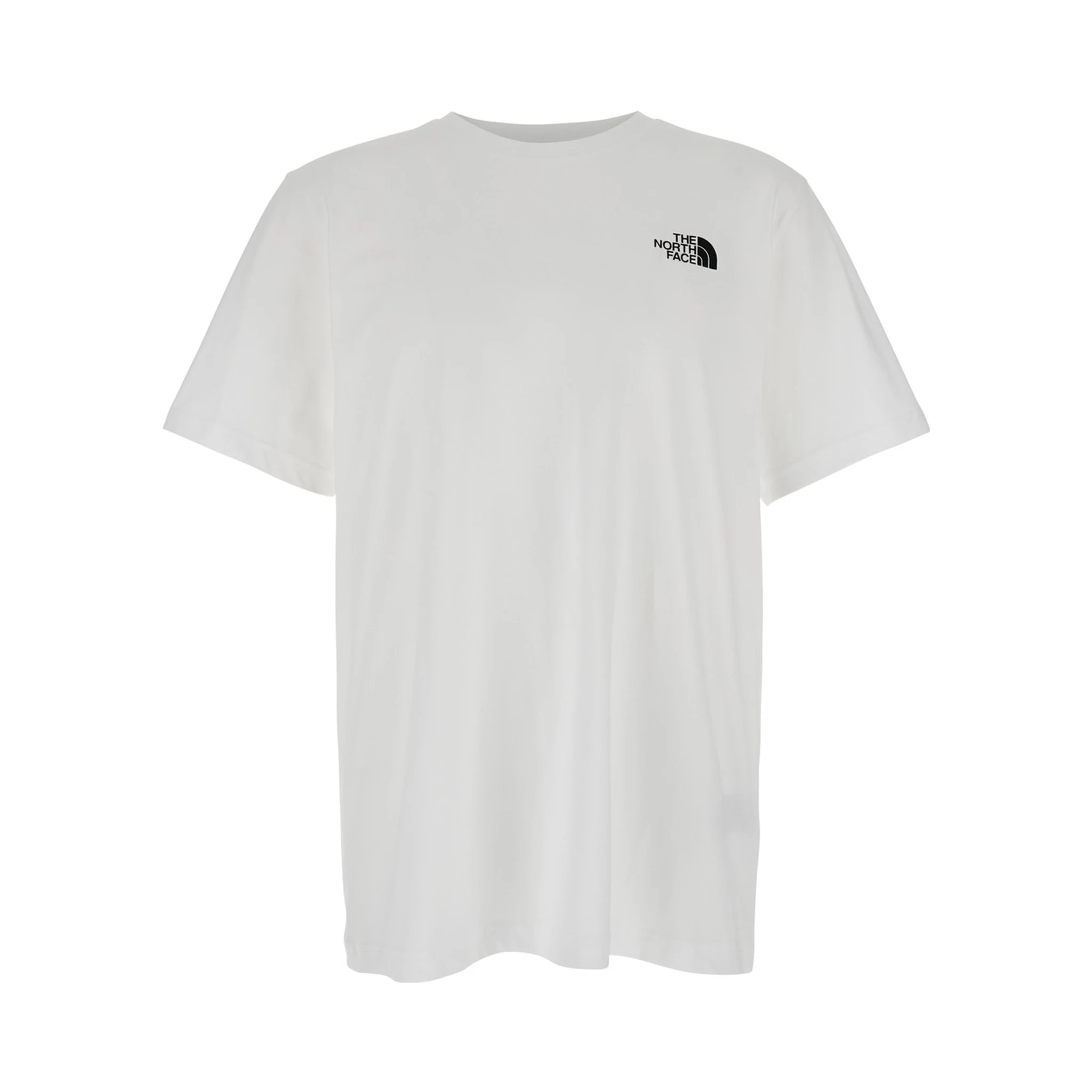 White T-Shirt with Logo Printed on the Front and Maxi Logo on the Back in Cotton Man