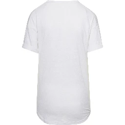 Koldi White Crewneck T-Shirt with Contrasting Logo in Linen Woman Isabel Marant Etoile
