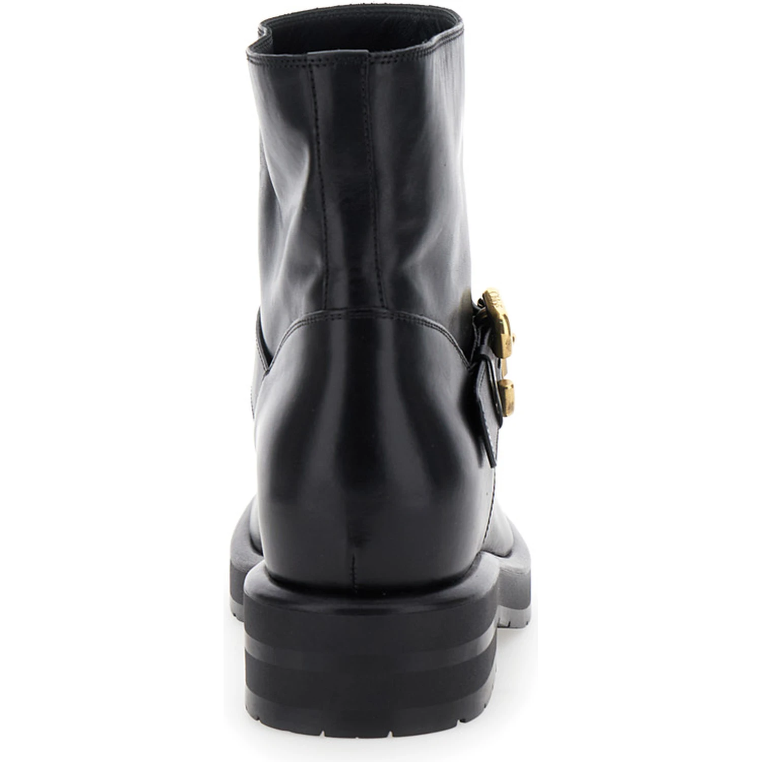 Coddington Black Ankle Boots with Paddington Buckle in Leather Woman
