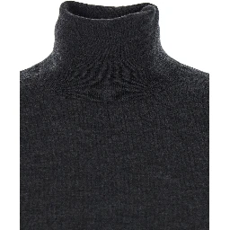 كنزة Adda الرمادية ذات الرقبة العالية من الكشمير للنساء