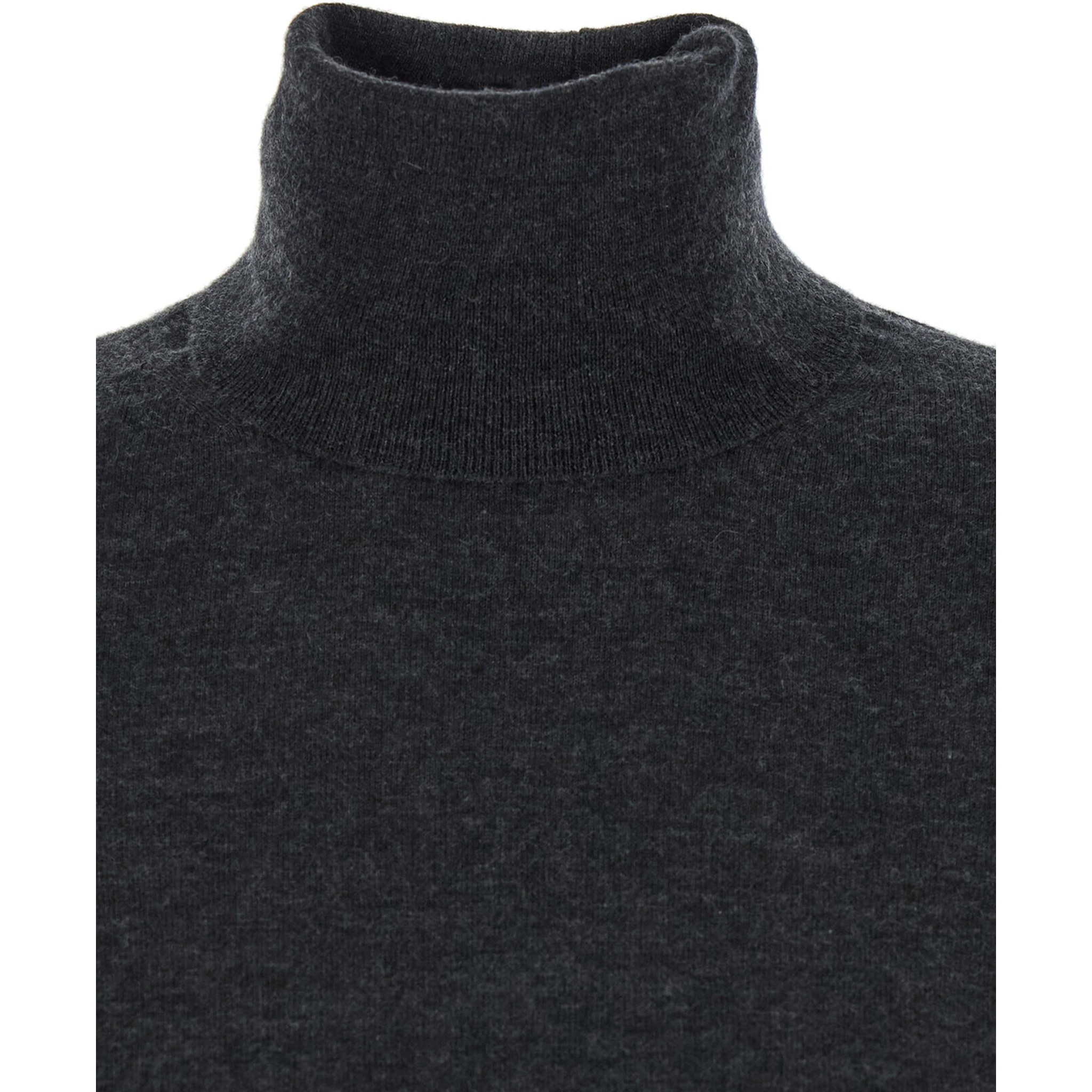 كنزة Adda الرمادية ذات الرقبة العالية من الكشمير للنساء