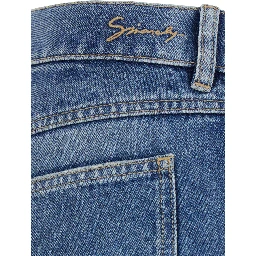 Blue Five Pocket Denim Jeans in Man