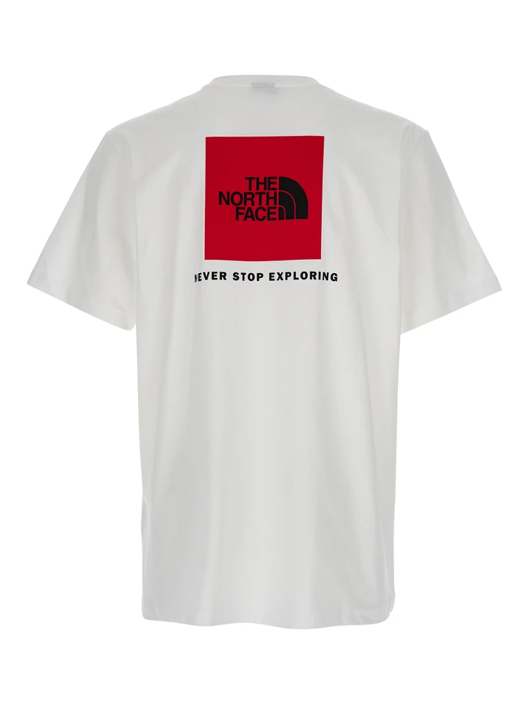 White T-Shirt with Logo Printed on the Front and Maxi Logo on the Back in Cotton Man alternative