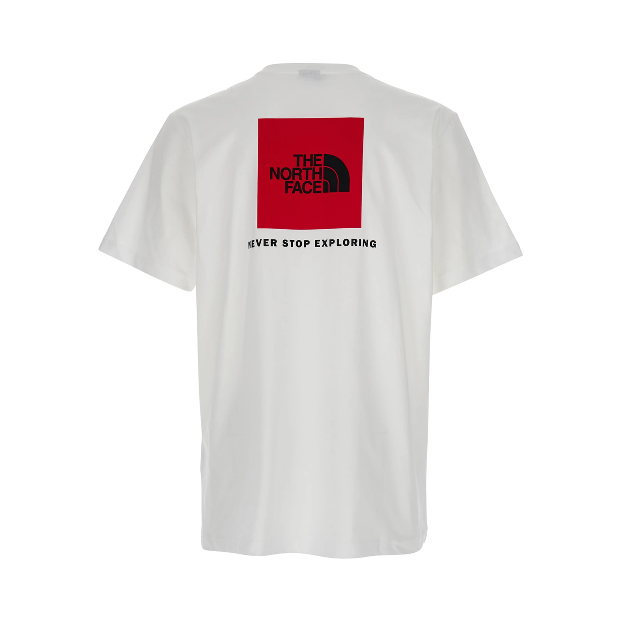 White T-Shirt with Logo Printed on the Front and Maxi Logo on the Back in Cotton Man