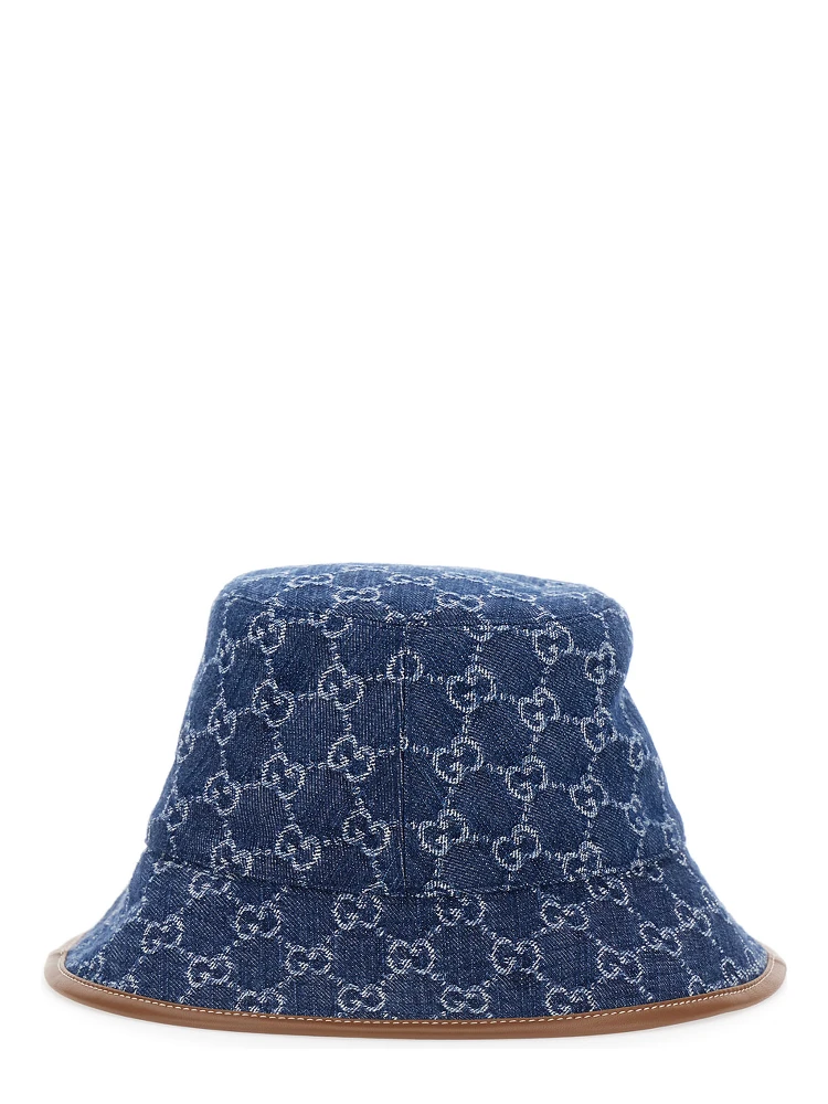 Blue Bucket Hat in GG Canvas Woman alternative