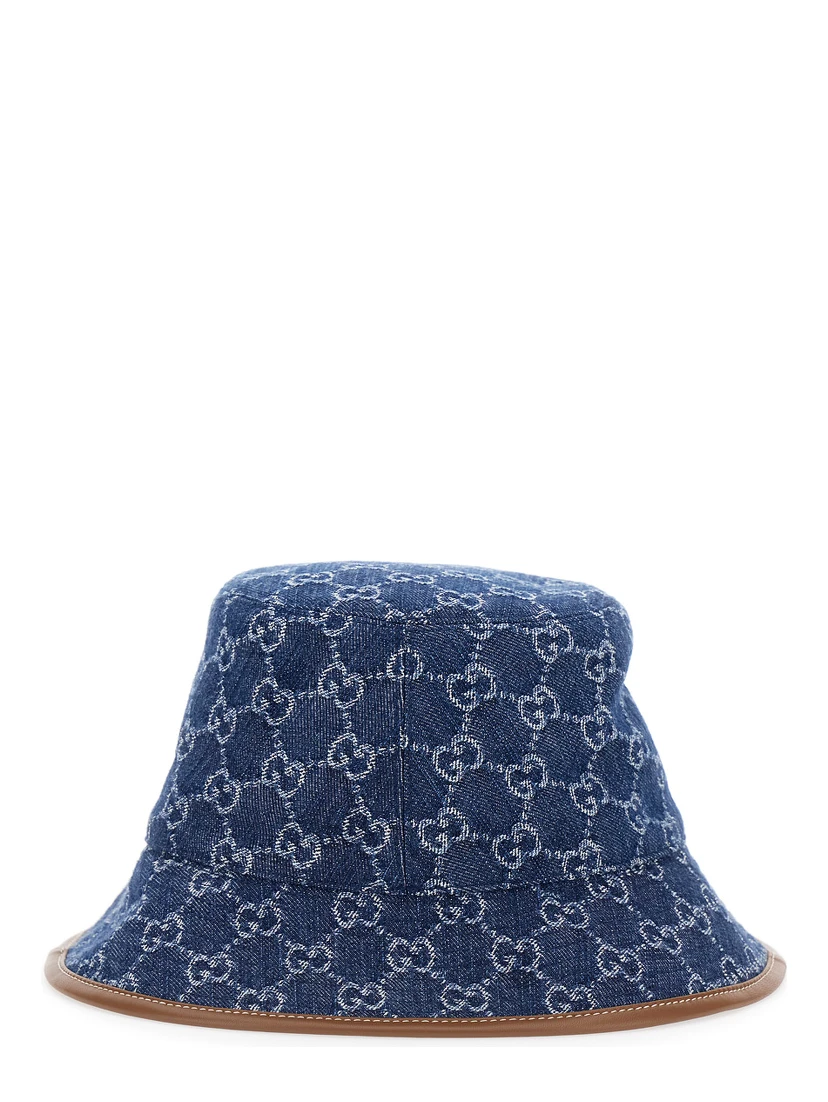 Blue Bucket Hat in GG Canvas Woman