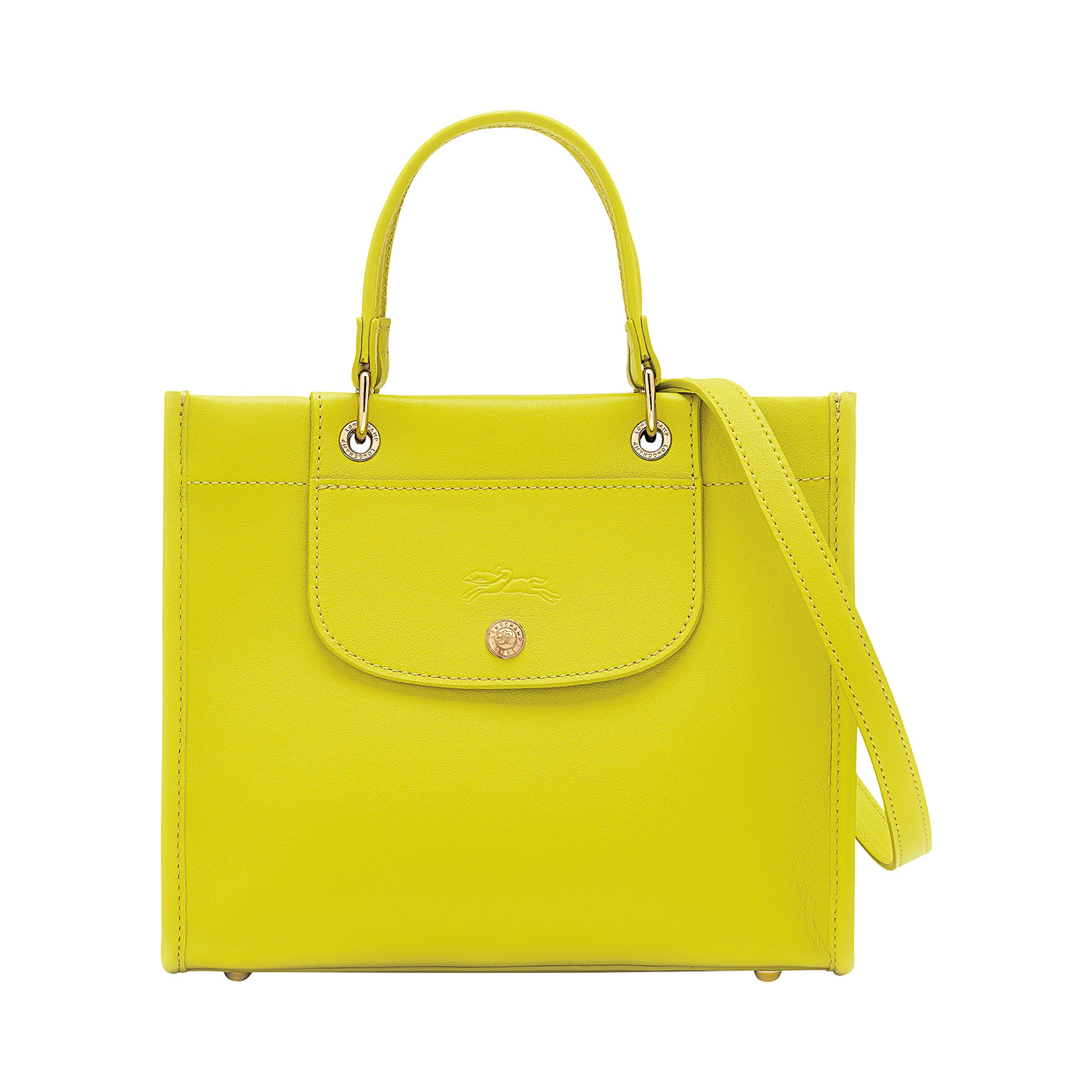 Green Handbag with Embossed Logo on the Front and Adjustable and Removable Shoulder Strap in Leather Woman