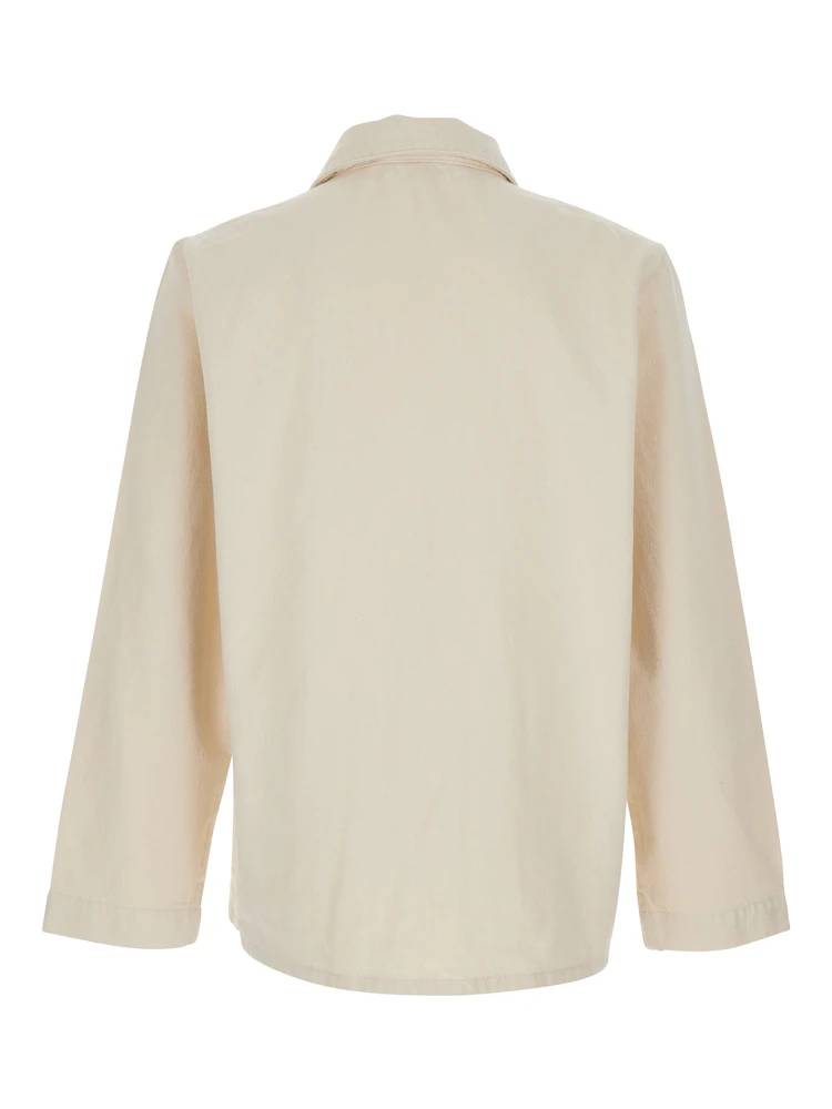 Kerlouan Beige Jacket with Classic Collar and Front Button Closure in Cotton Man alternative