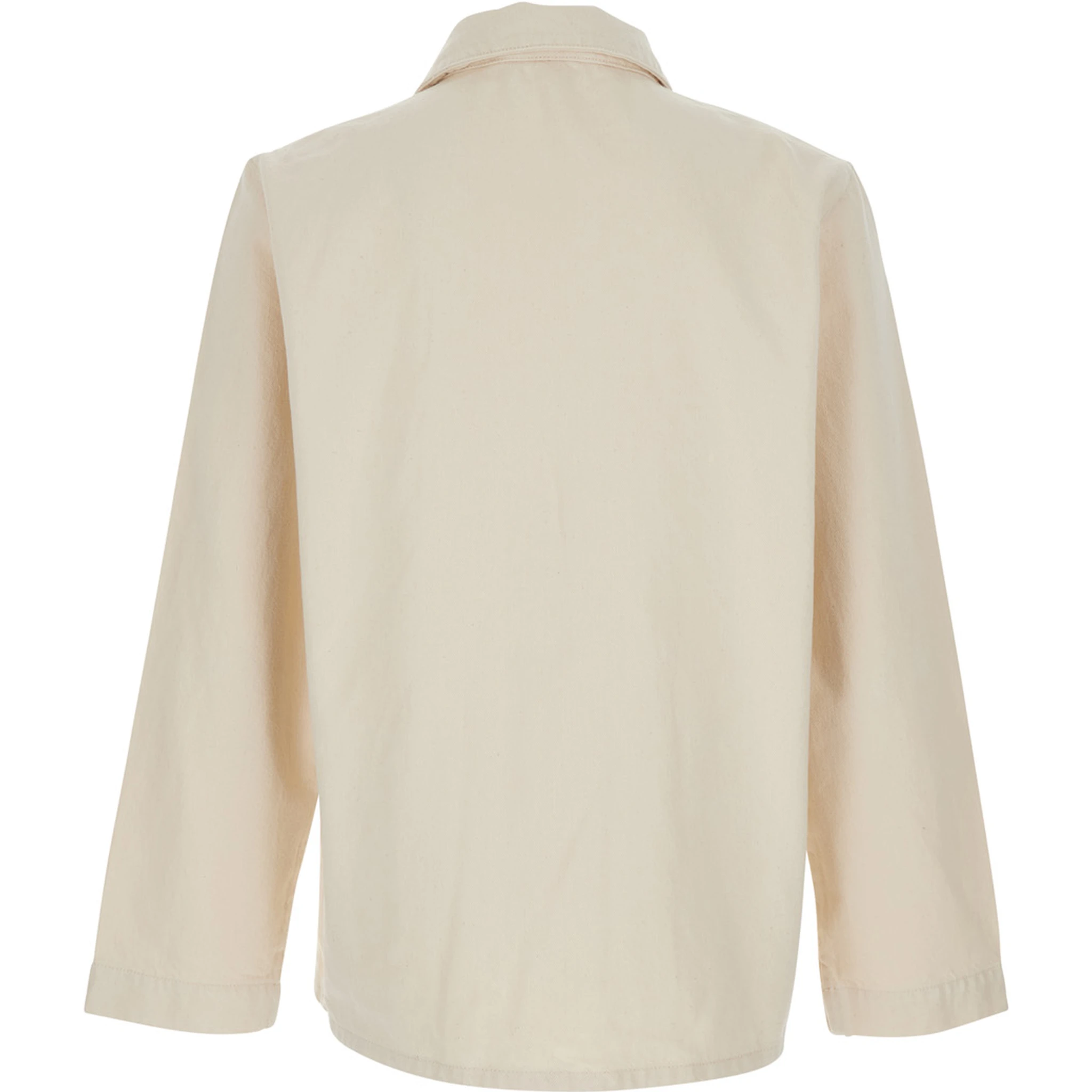 Kerlouan Beige Jacket with Classic Collar and Front Button Closure in Cotton Man