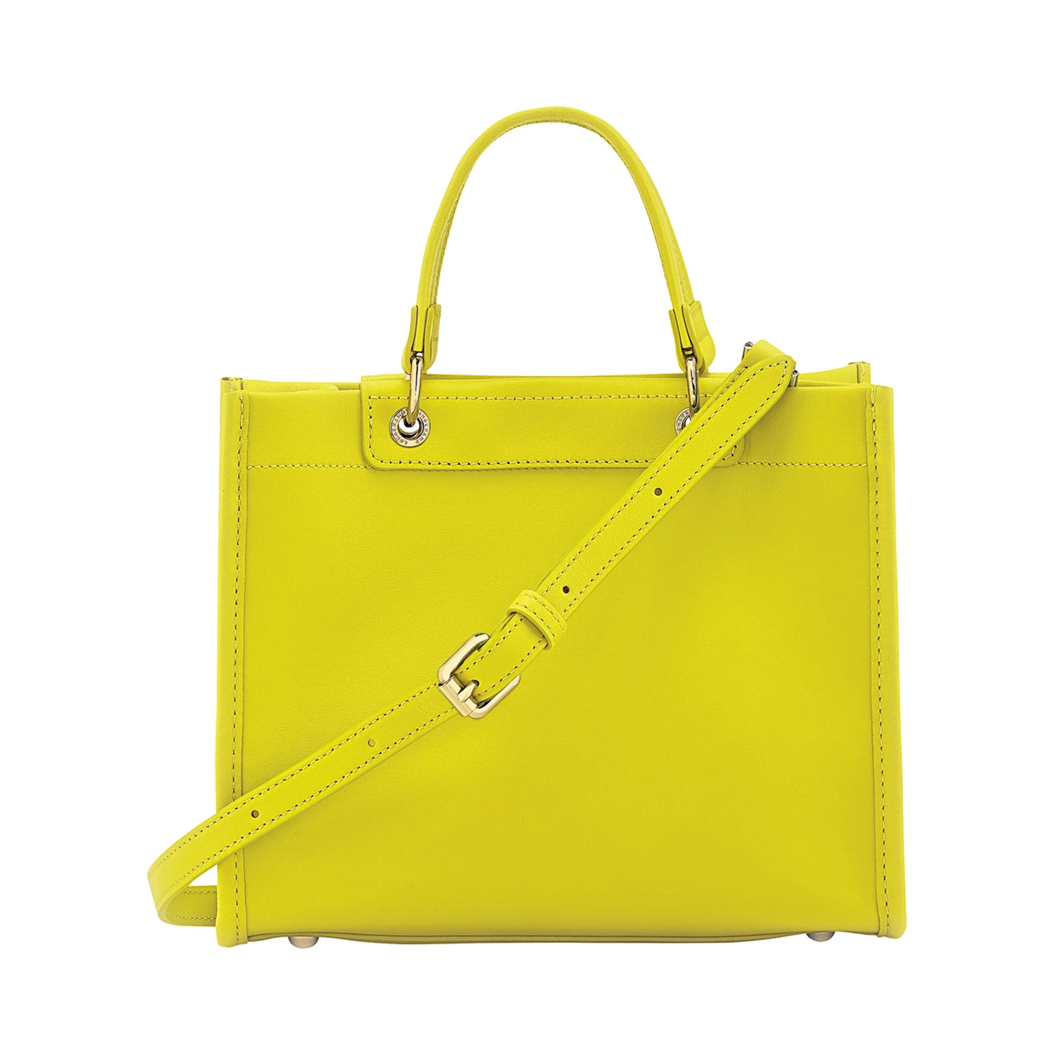 Green Handbag with Embossed Logo on the Front and Adjustable and Removable Shoulder Strap in Leather Woman