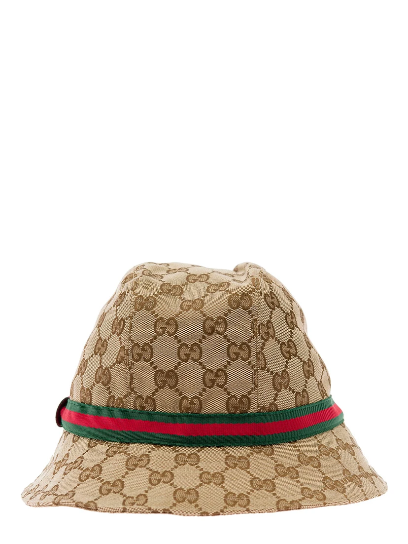 Beige and Ebony Fedora Hat in Original GG canvas Girl