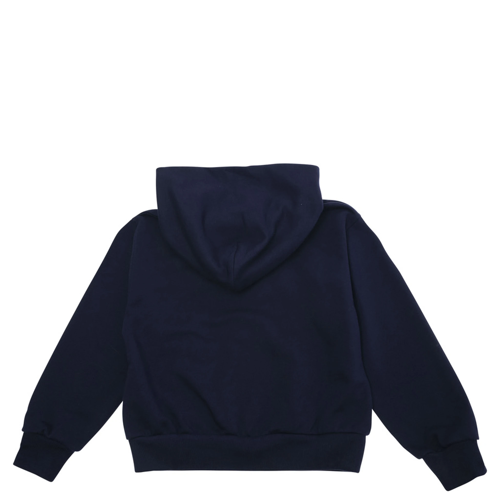 Blue Hoodie with Web Detail with Horsebit on the Front in Cotton Girl