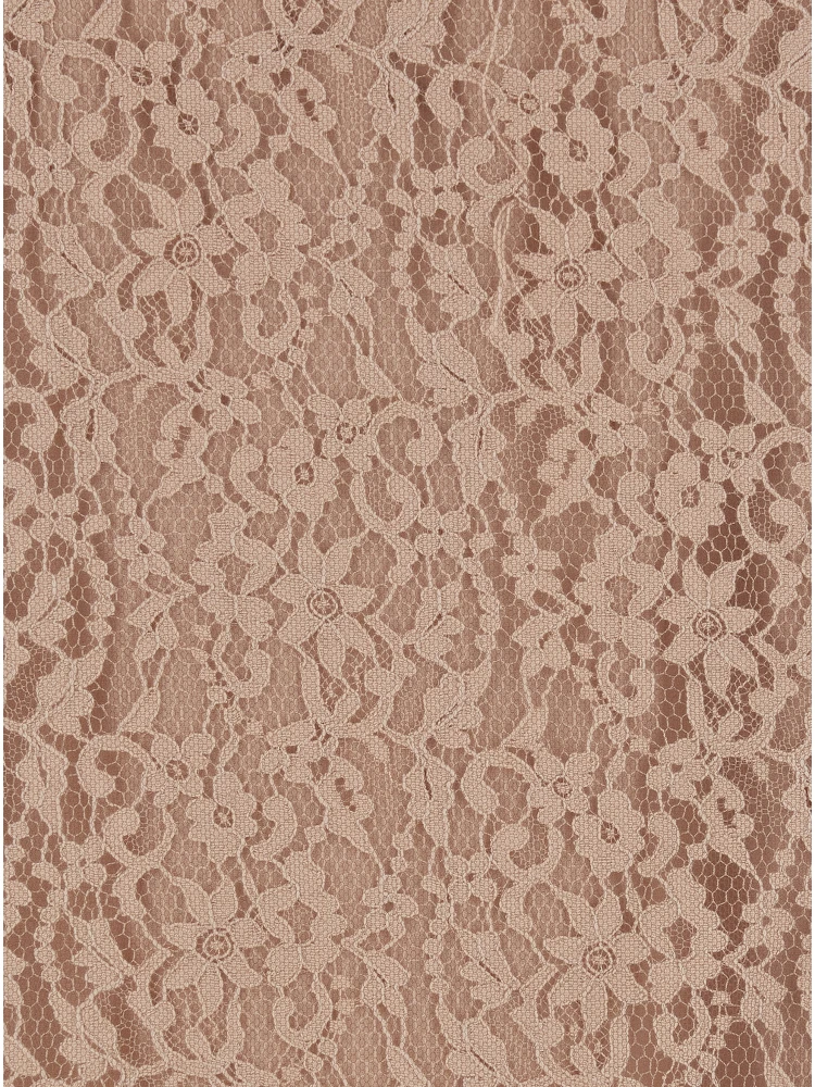 Beige Tube Skirt with All-Over Floral Embroidery in Lace Woman alternative