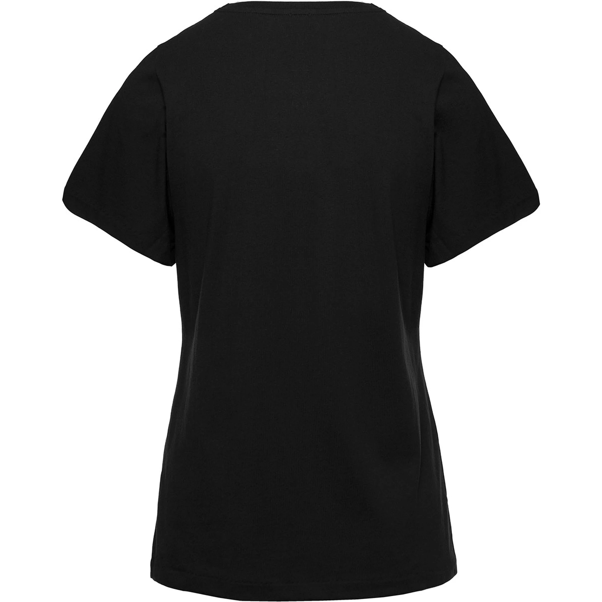 Crewneck T-Shirt in Black Cotton Woman