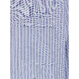 Light Blue Shirt with Logo Detail on the Front and All-Over Striped Motif in Cotton Man