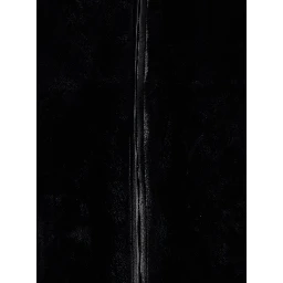 Black Bomber Jacket with Zip Closure in Fur Woman