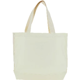 White Shopper with Maxi Logo Lettering on the Front in Cotton Man