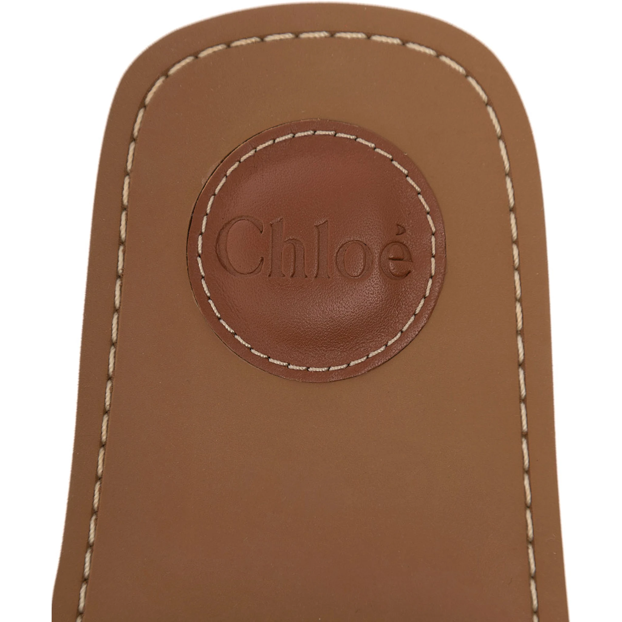 Chloé Womans Black Canvas Sandals with Logo