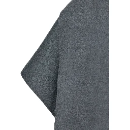 Grey Coat with Scarf in Wool Woman