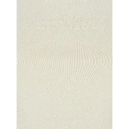 Pentola White Sleeveless Top with Square Neck and Tonal Logo Lettering Embroidery on the Front in Viscose Blend Woman