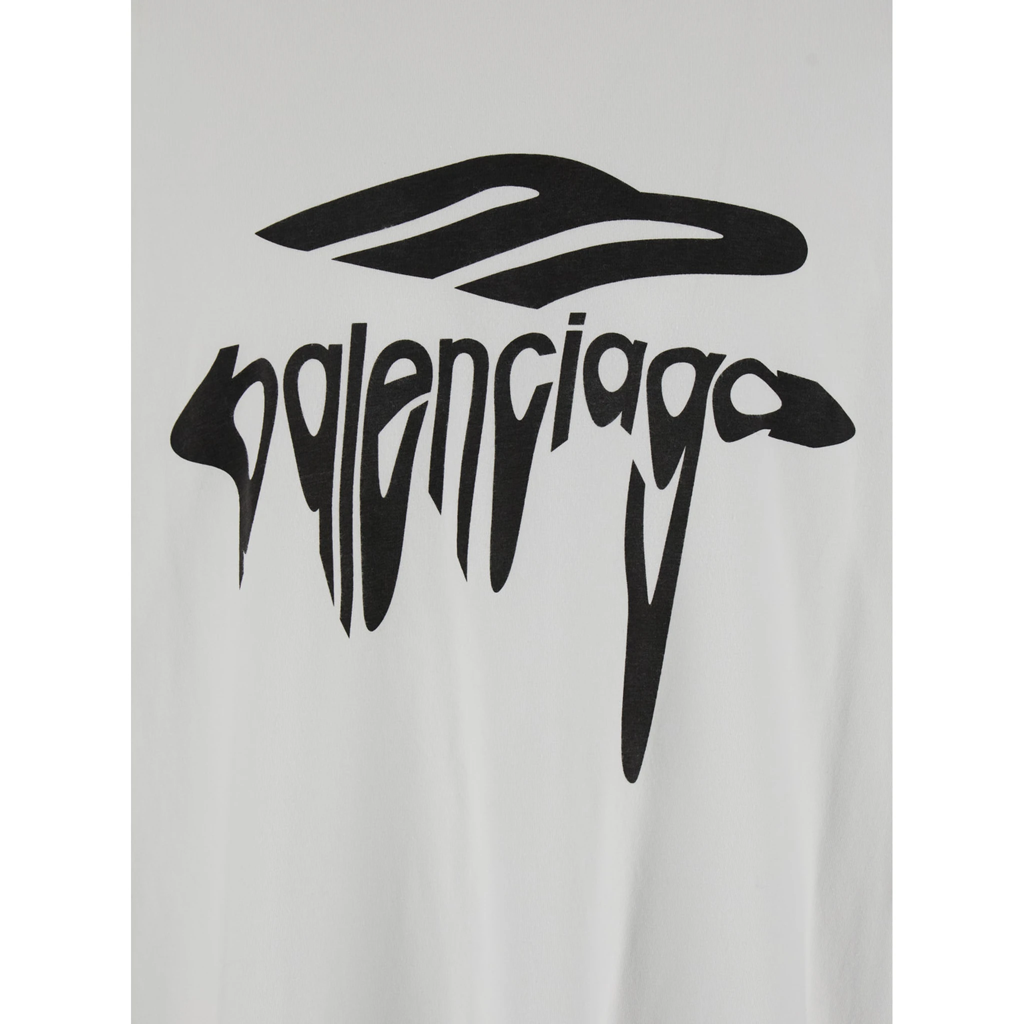 3B Liquified White T-Shirt with Logo Print on the Front in Cotton Man