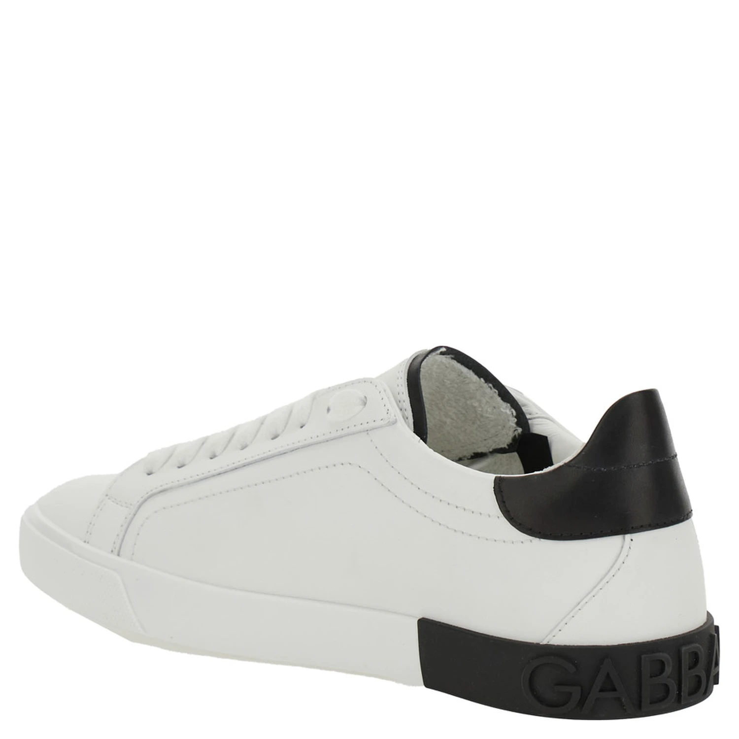White Low Top Sneaker with Animal-Motif Logo in Leather Woman
