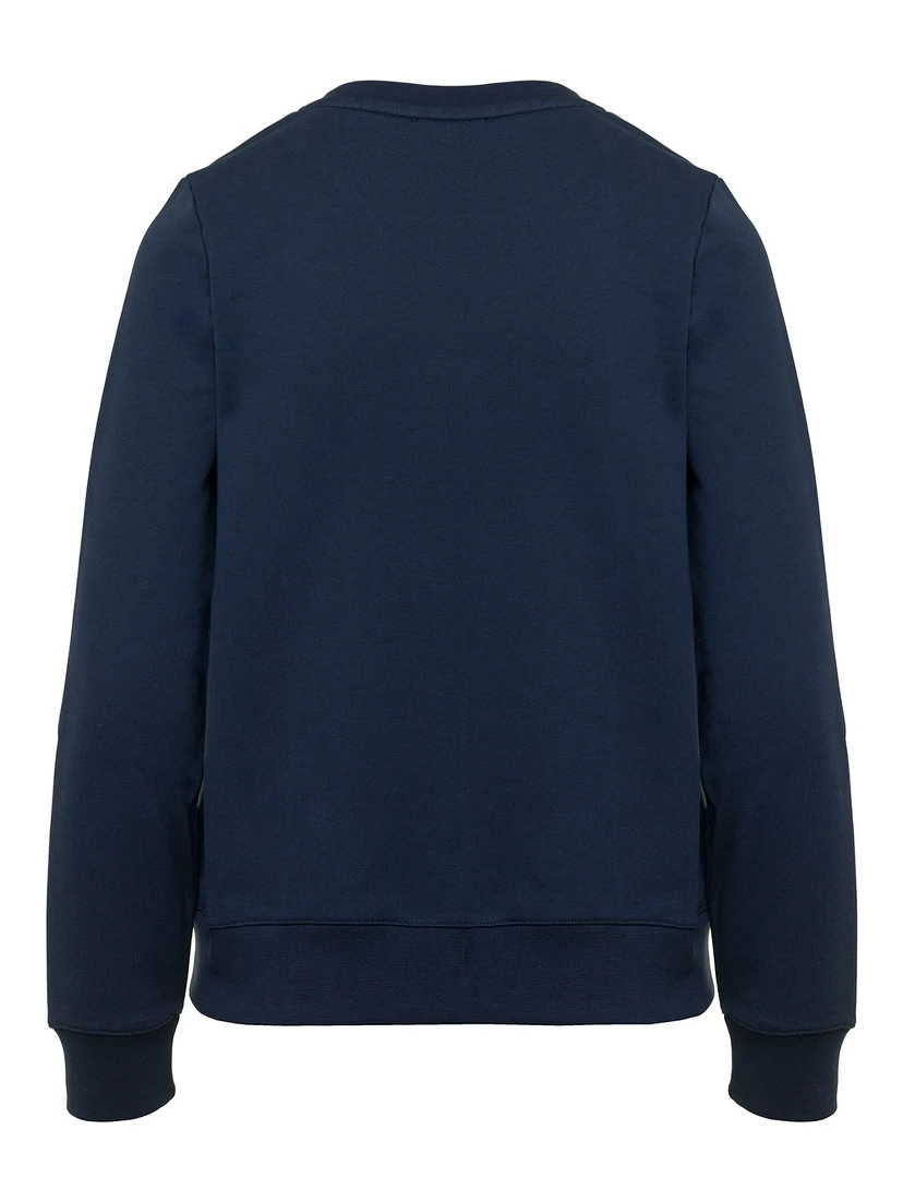 Blue Tina Sweatshirt in Fleece Cotton with Logo Embroidery to the Chest A.P.C. Woman