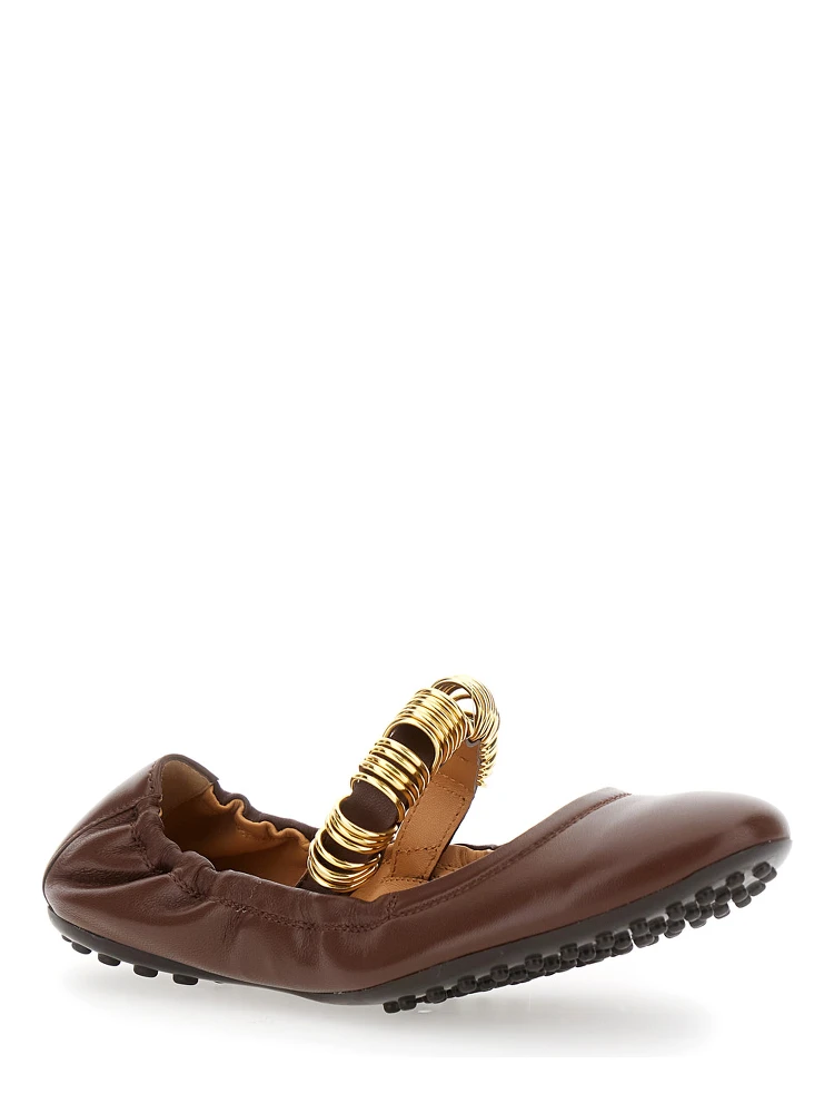 Dee Brown Ballerinas with Decorative Rings on the Front in Leather Woman alternative