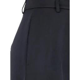 Blue Tailored Pants in Satin Woman
