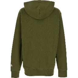 Green Sweatshirt with Monogram Embroidery on the Front and Logo Patch on the Sleeve in Cotton Jersey Man