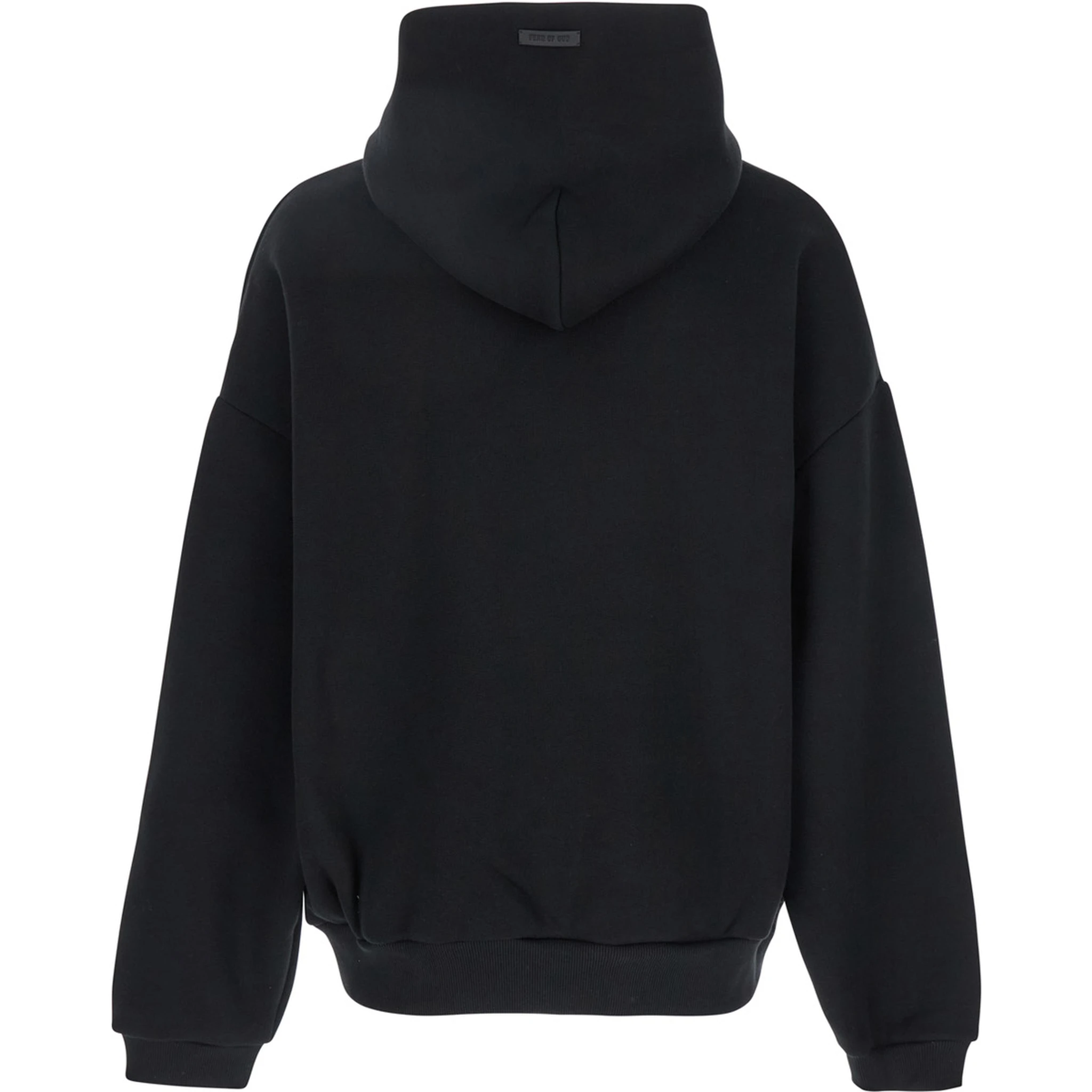 Eternal Black Hoodie with Logo Patch on the Hood and Embroidery on the Front in Cotton Blend Man