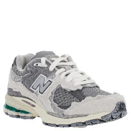 2002R Grey Low Top Sneakers with Logo Patch in Suede Unisex