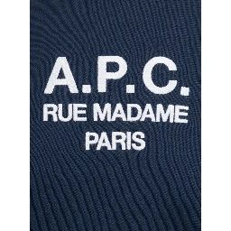 Blue Tina Sweatshirt in Fleece Cotton with Logo Embroidery to the Chest A.P.C. Woman