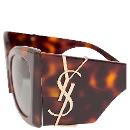 SL M119 Blaze Sunglasses in Brown Acetate Woman