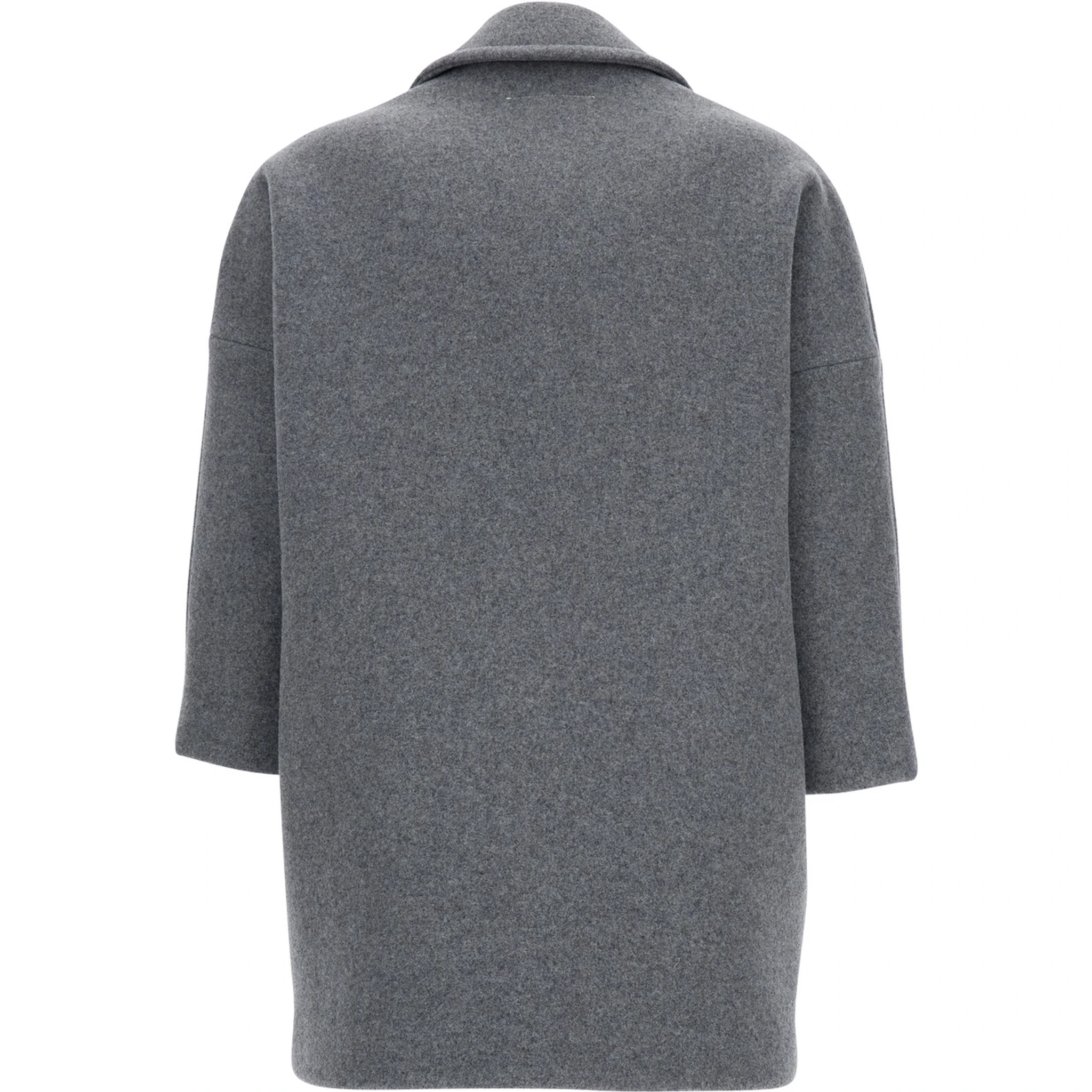 Grey Jacket with Notched Revers and Dropped Shoulders in Wool Blend Boy