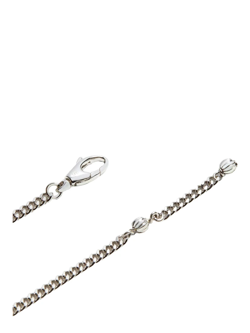 Metallic Bracelet with Chunky Chain-Link Design and VLogo in Bronze Man