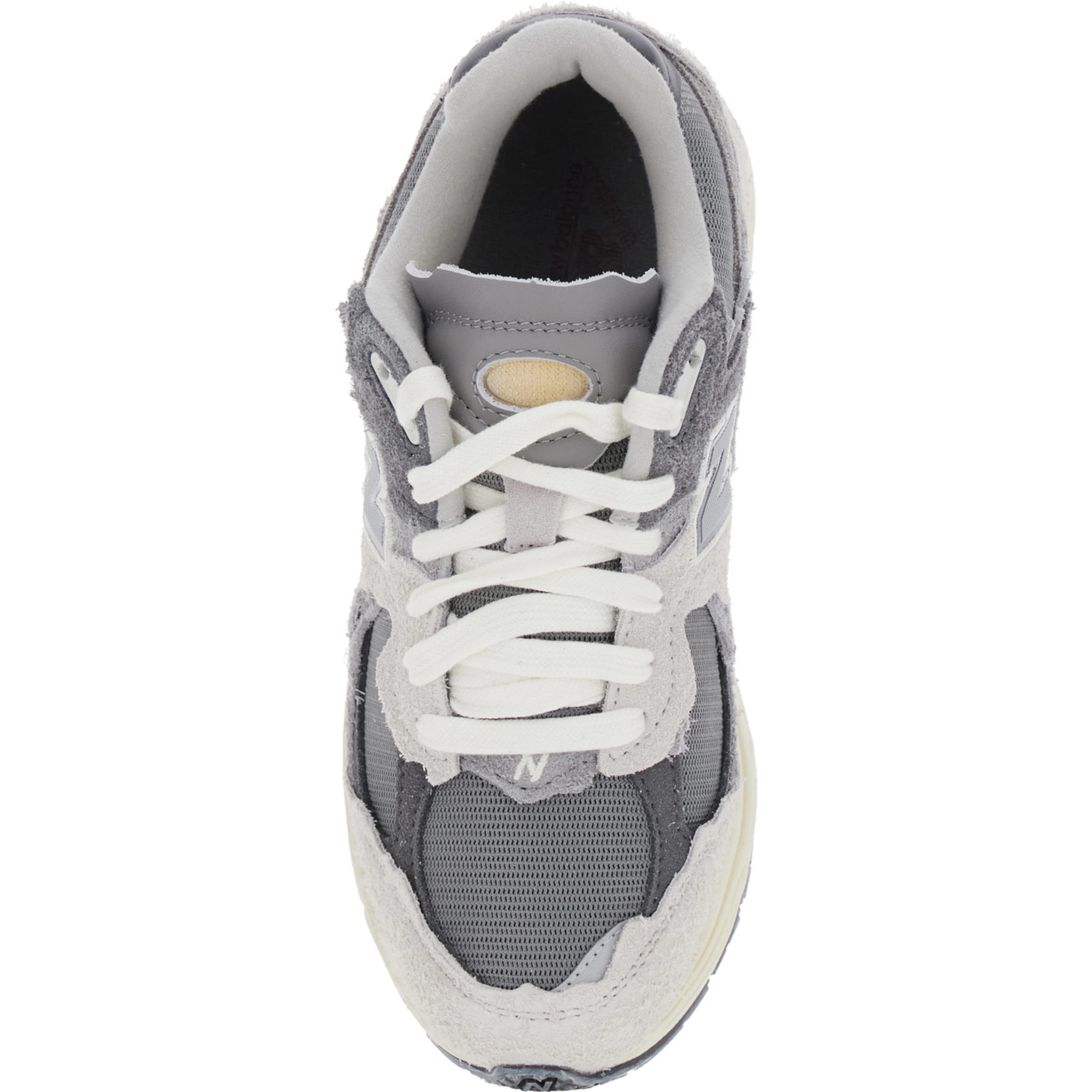 2002R Grey Low Top Sneakers with Logo Patch in Suede Unisex