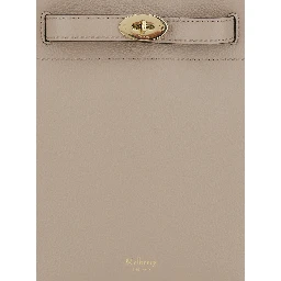 Small Islington Beige Bucket Bag with Twist Lock Closure in Hammered Leather Woman