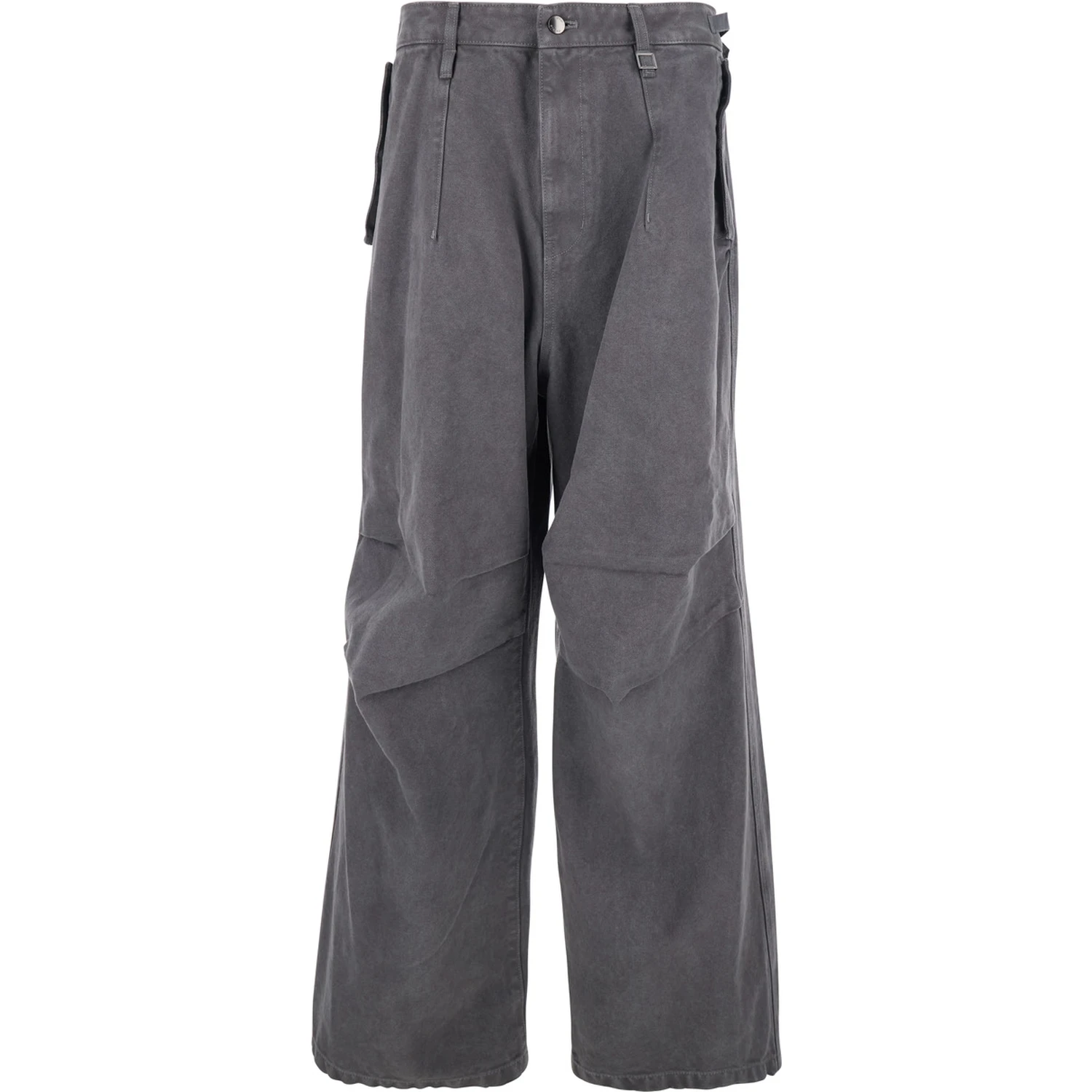 Grey Pants with Belt Loops in Cotton Man