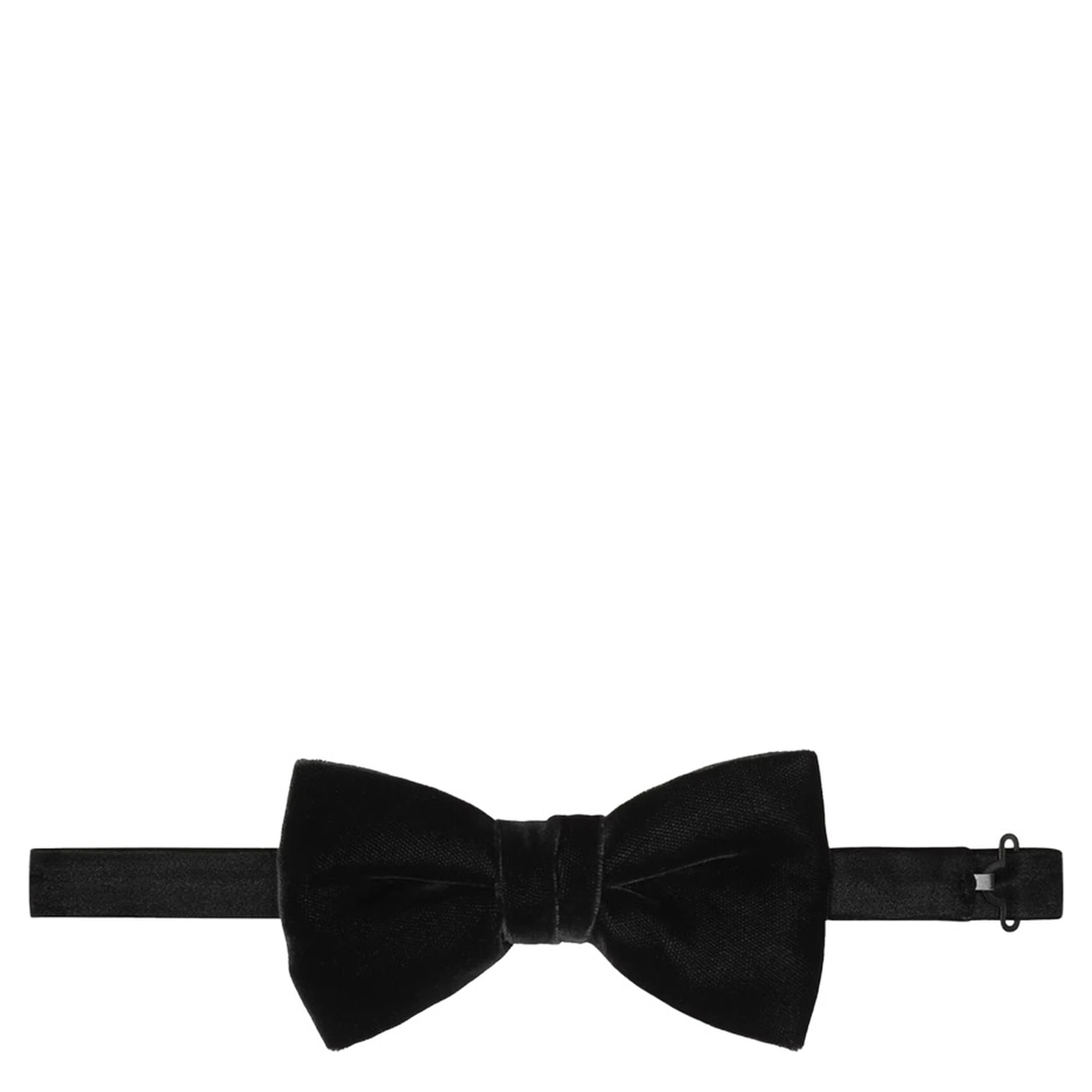Black Bowtie with Adjustable Clolsure in Velvet Man