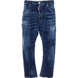 Ducati x D2 Blue Jeans with Logo Patch on the Rear and Belt Loops in Denim Man