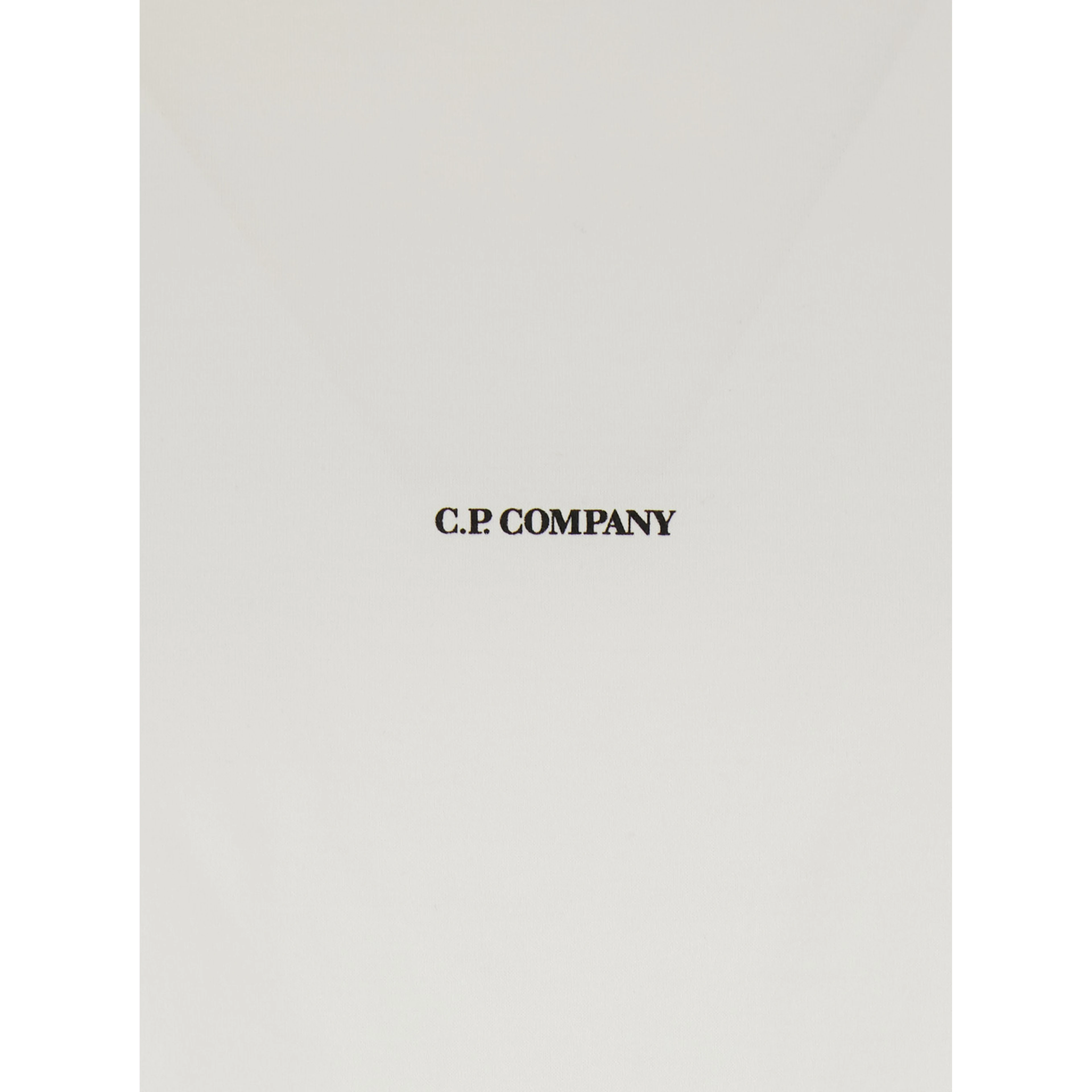White Crewneck T-Shirt with Logo Lettering on the Front in Cotton Man