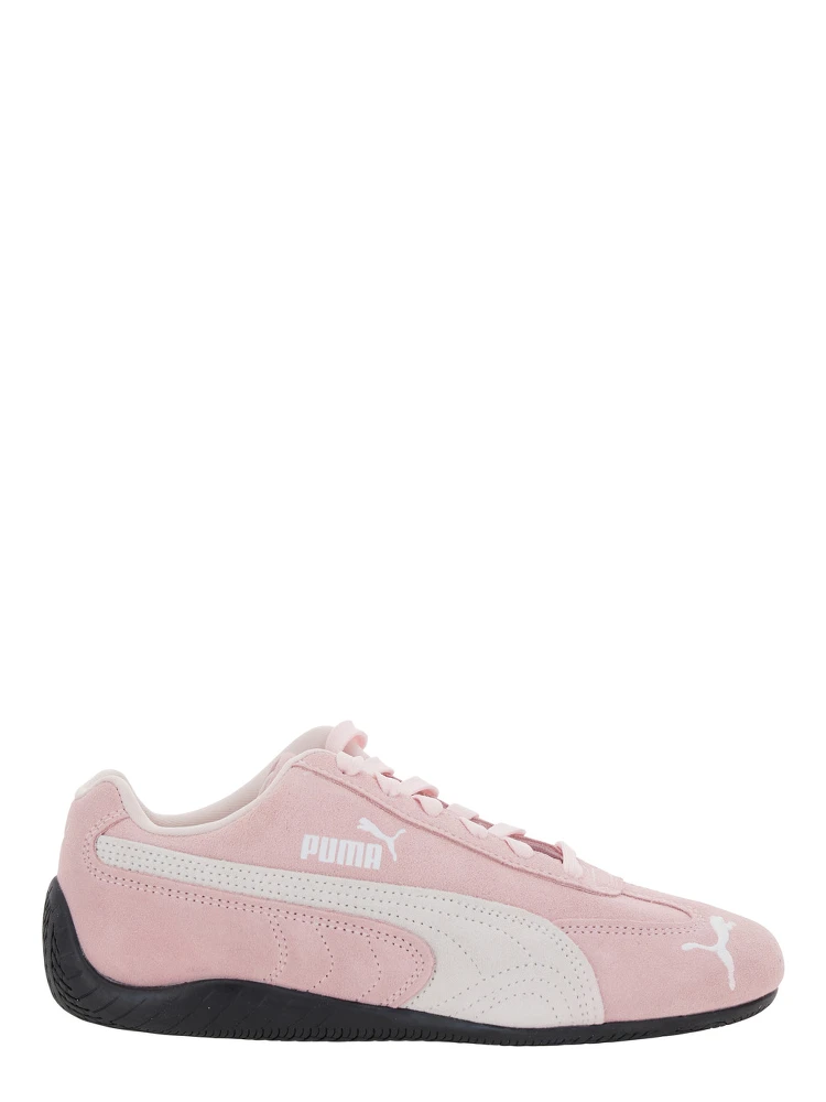 Speedcat Pink Sneakers with Logo Print on the Side and Logo Lettering on the Side in Suede Unisex
