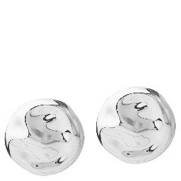 Mindy Metallic Earings with Circular Shape in Silver Plated Btonze Woman