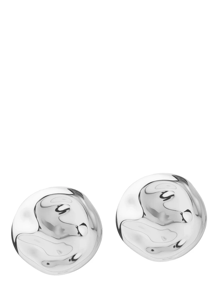 Mindy Metallic Earings with Circular Shape in Silver Plated Btonze Woman