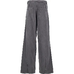 Grey Pants with Belt Loops in Cotton Man