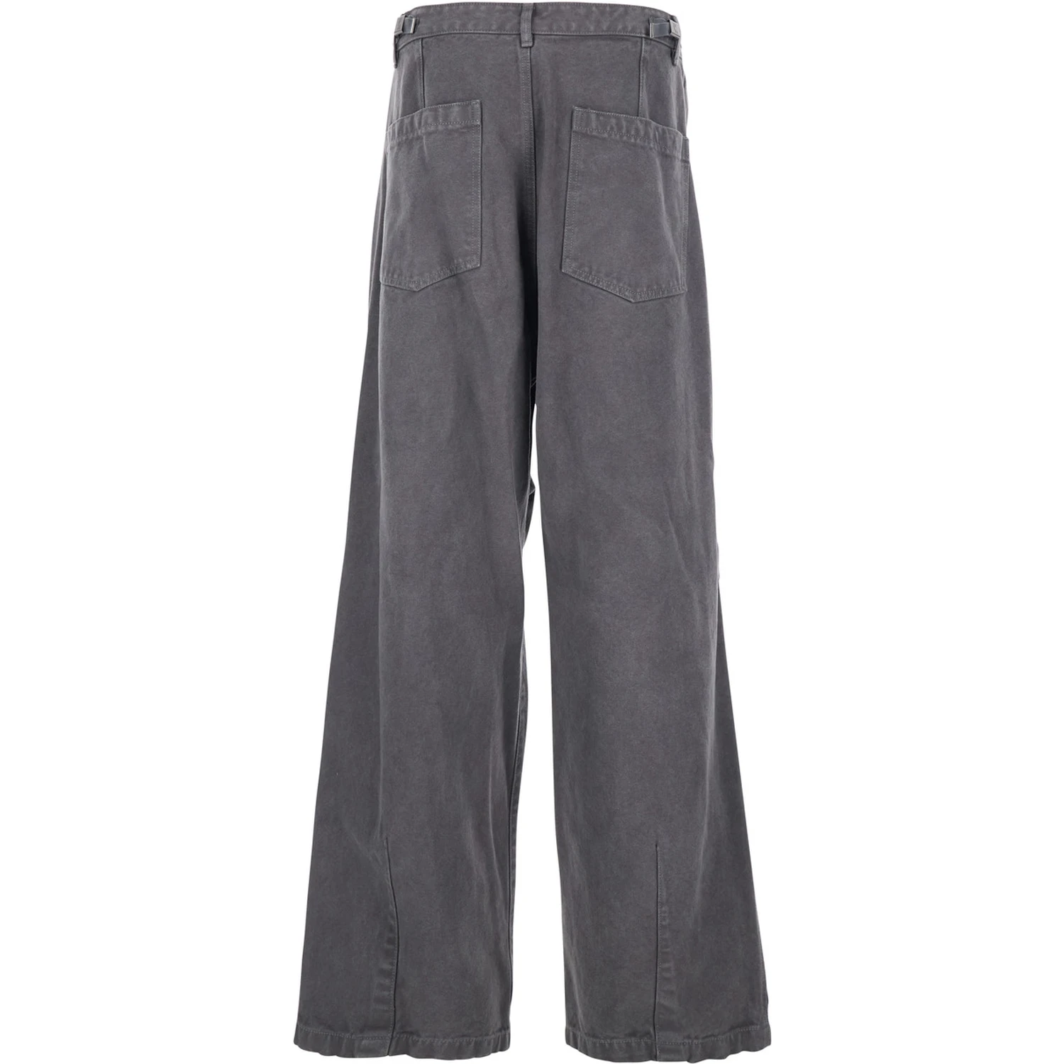 Grey Pants with Belt Loops in Cotton Man