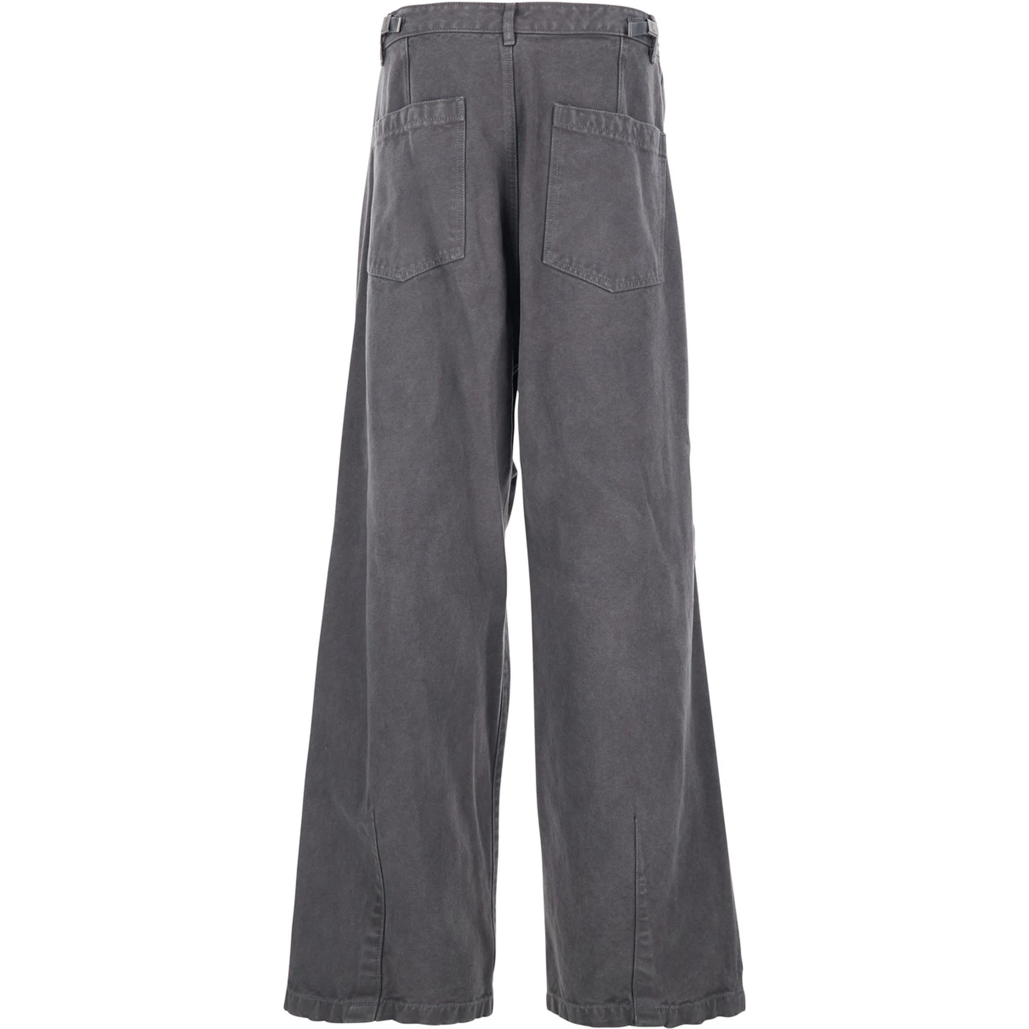 Grey Pants with Belt Loops in Cotton Man